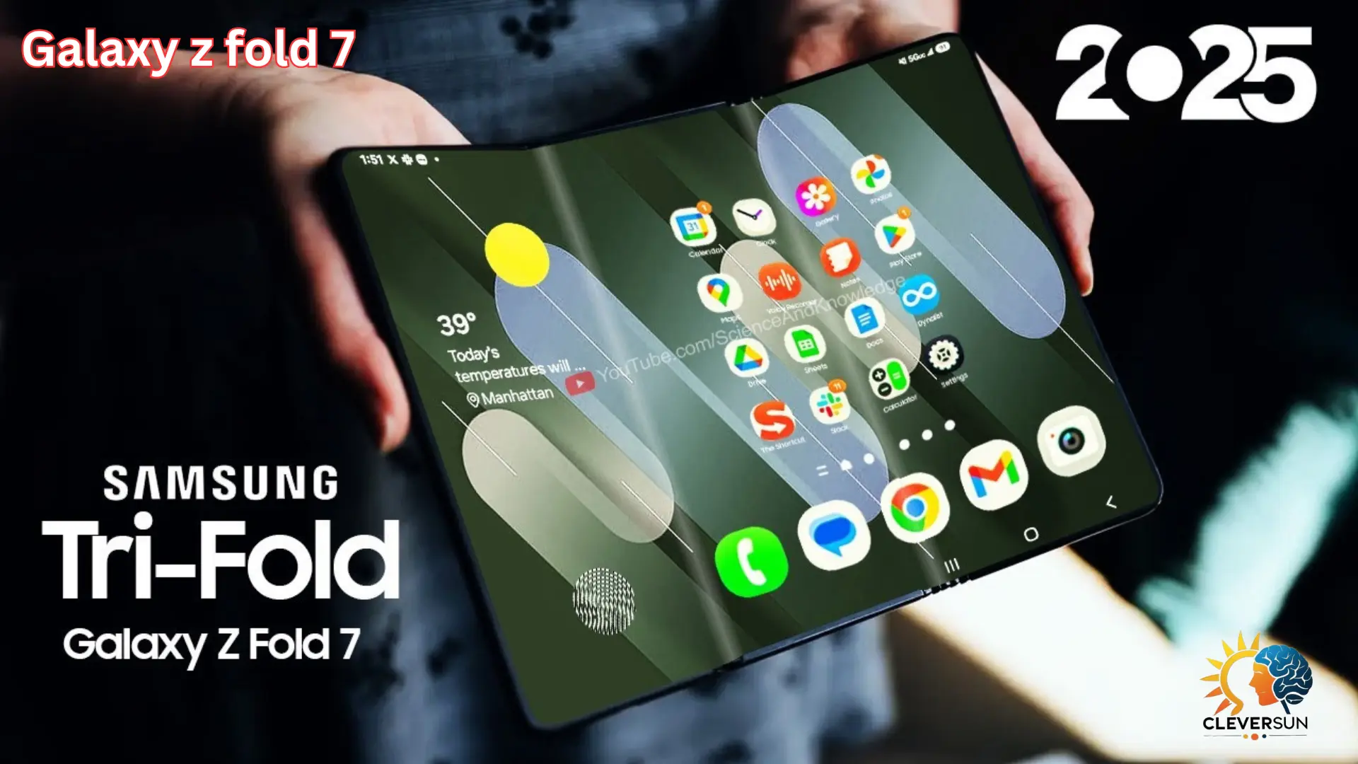 Display of  Galaxy Z Fold 7